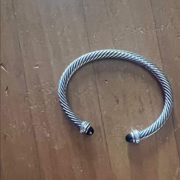 David Yurman Silver Bracelet with Black Accents - Picture 2 of 4